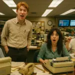 The Paper Mockumentary Newsroom Cast in Action