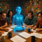 AI and Human Screenwriters Collaborating