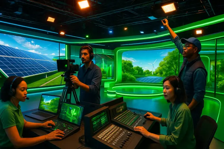 Sustainable TV Production Studio with Virtual Sets
